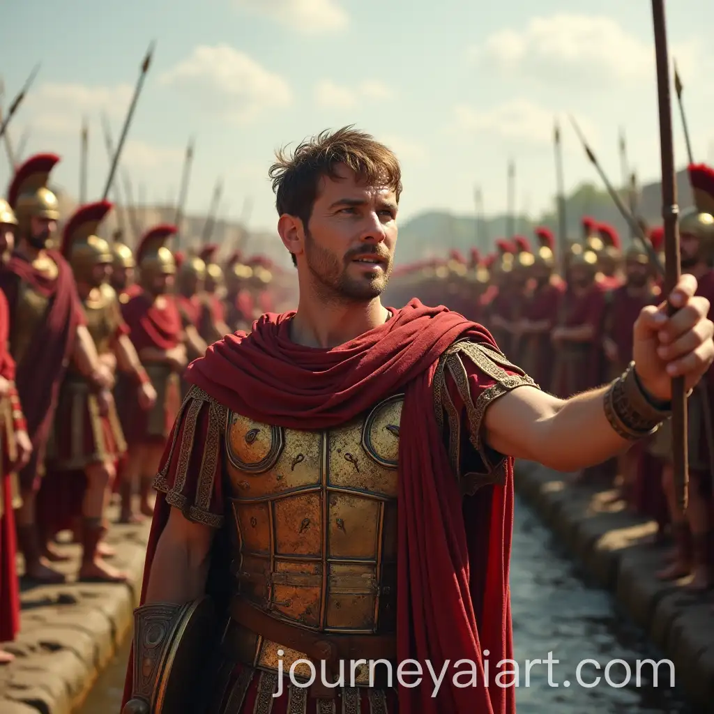 Gaius-Julius-Caesar-Crossing-the-Rubicon-with-His-Army-Selfie