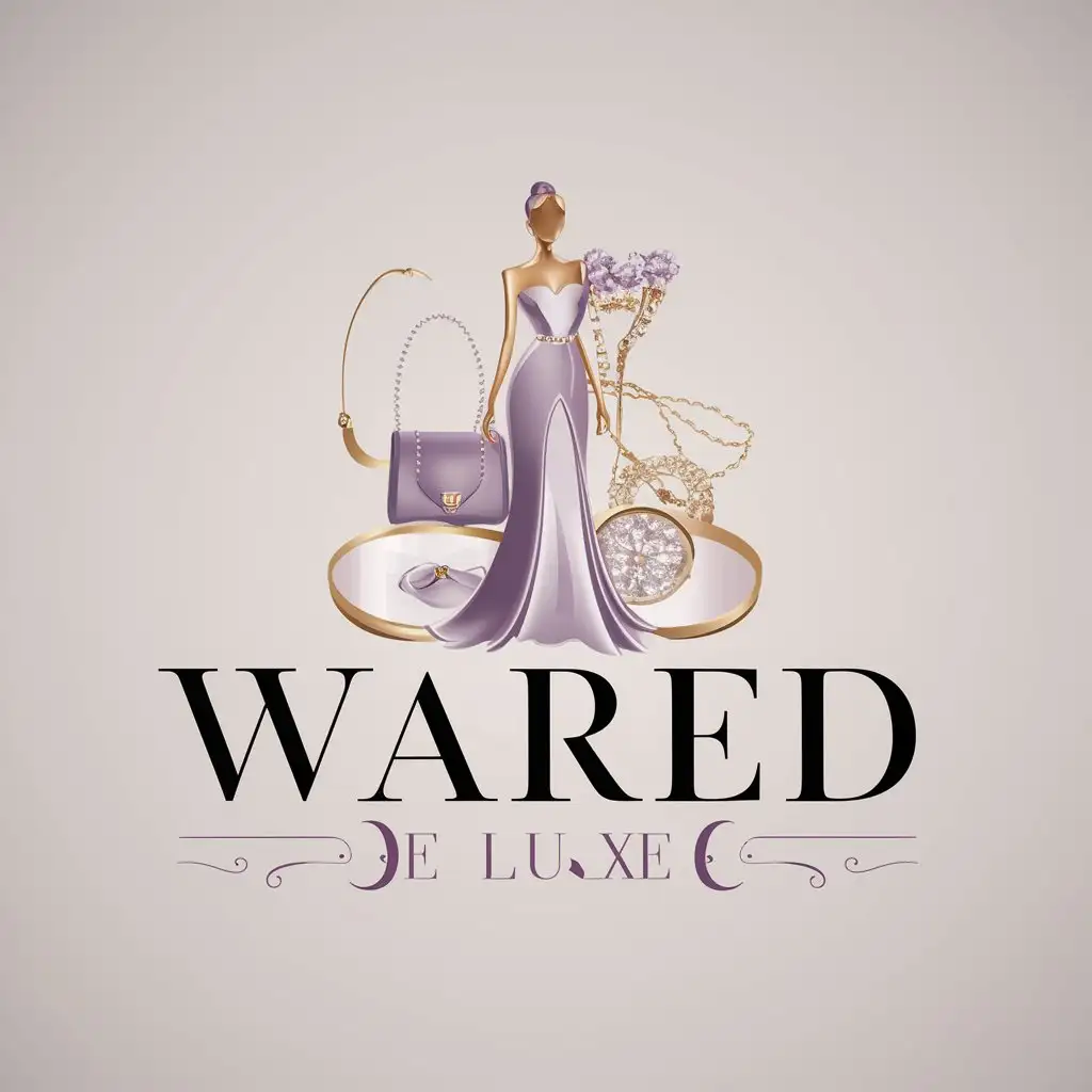 LOGO Design for Wared De Luxe Elegant and Stylish Fashion Logo for Womens Clothing Bags Jewelry and Accessories