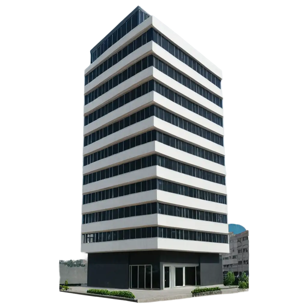 10FloorPNG-Image-Usage-Analysis-Office-Building-Front-View-PNG-HighQuality-2D-Visual-Representation-for-Professional-Use