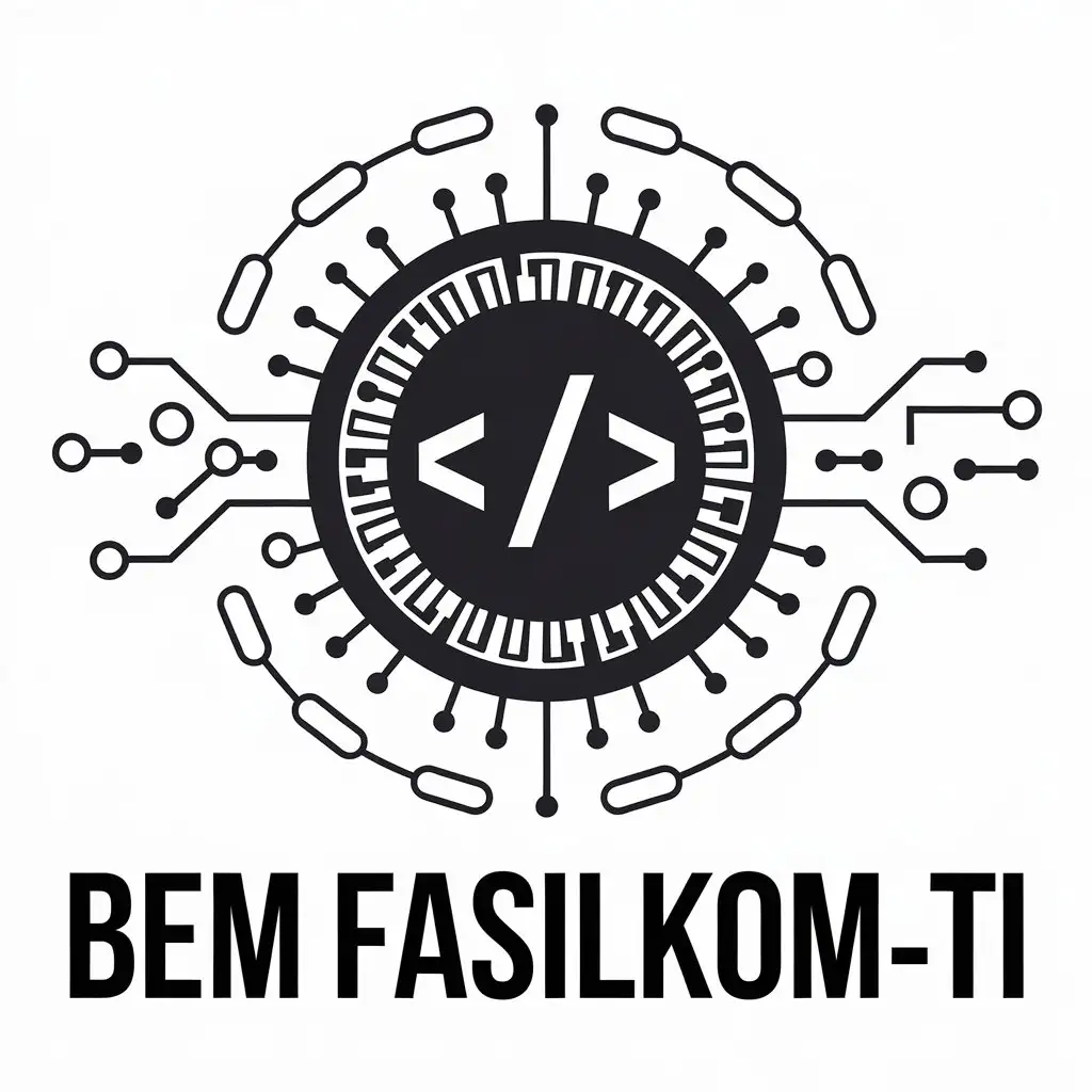 LOGO Design for Bem FasilkomTi Vector Logo Featuring Code and Chain for Technology Industry