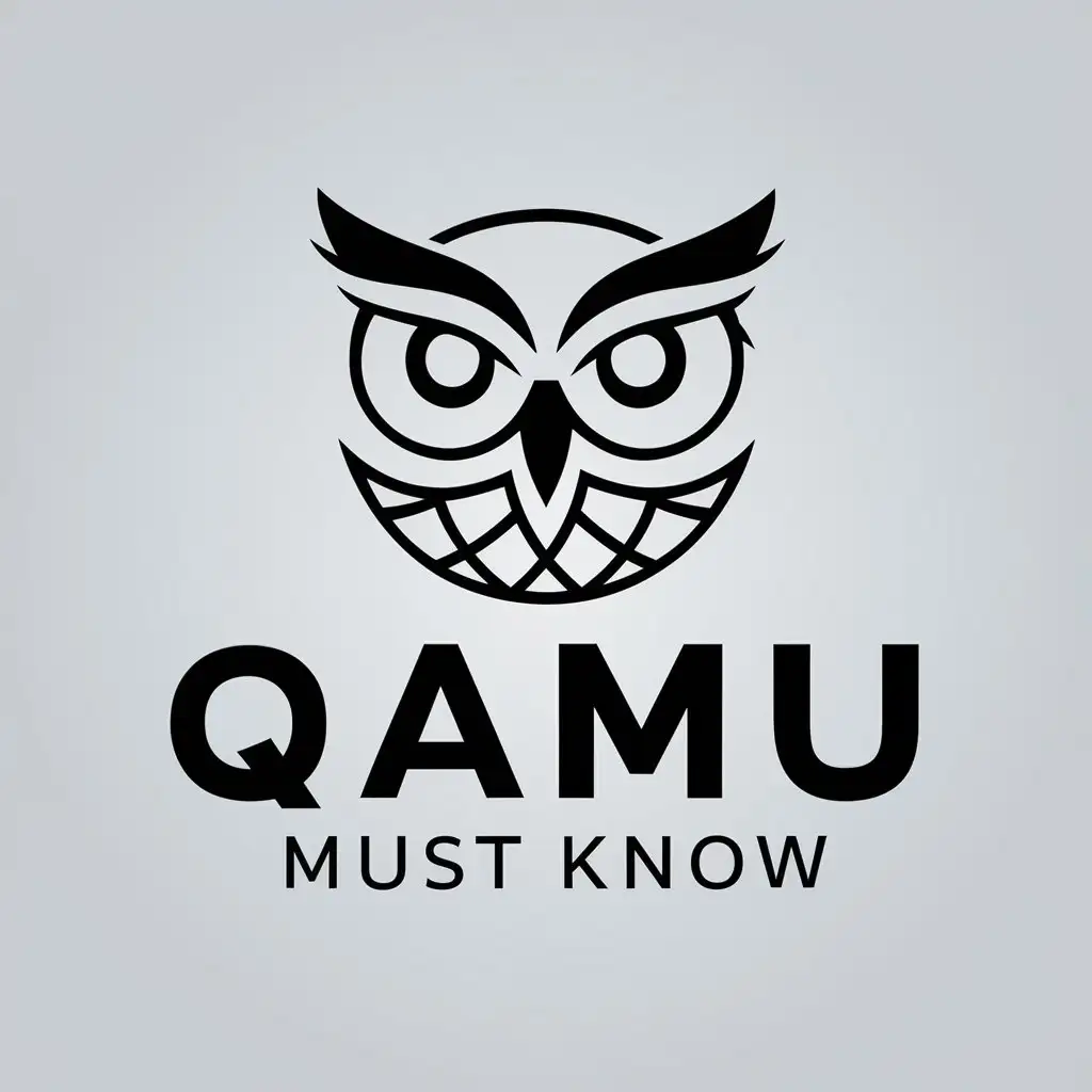 LOGO-Design-For-Qamu-Must-Know-Vector-Owl-Logo-with-Clear-Background