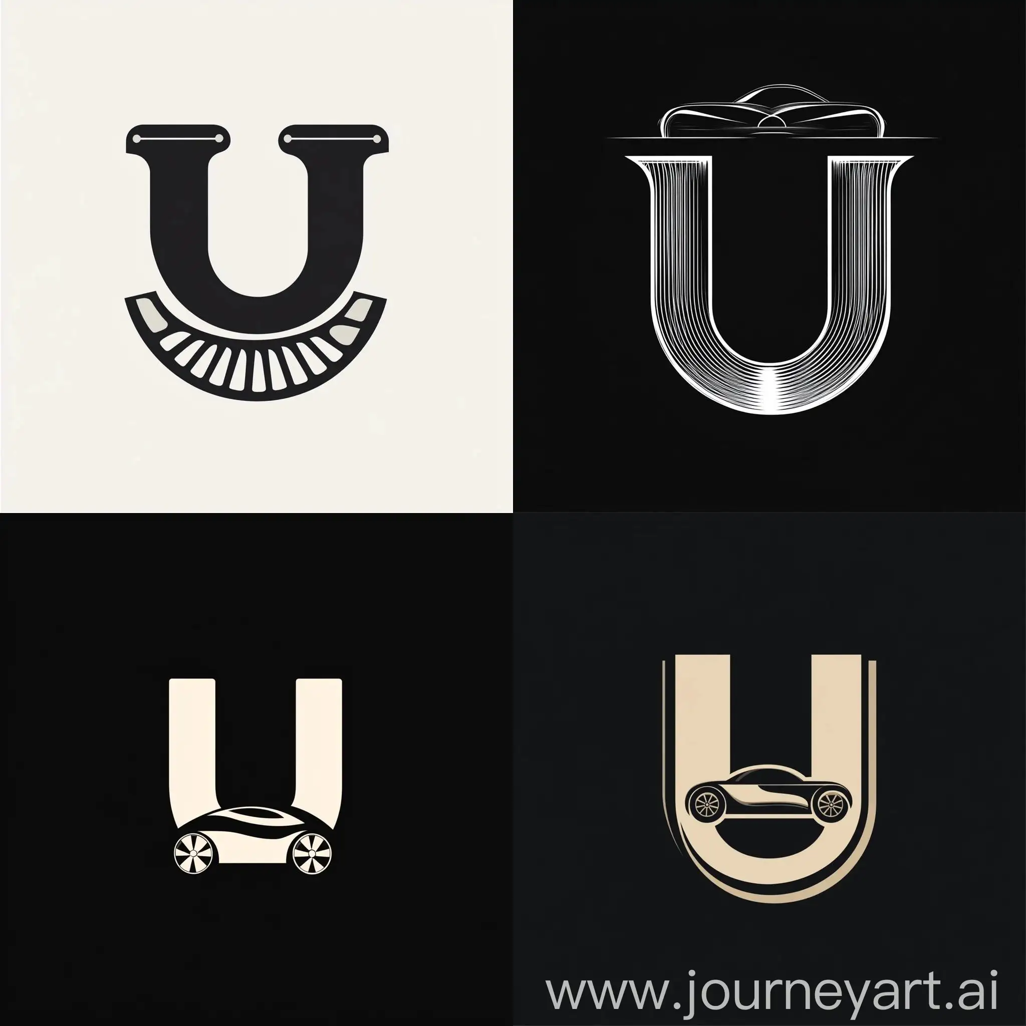 Stylish-Bold-Italic-Logotype-UNI-with-Car-Wheel-Spokes-Design