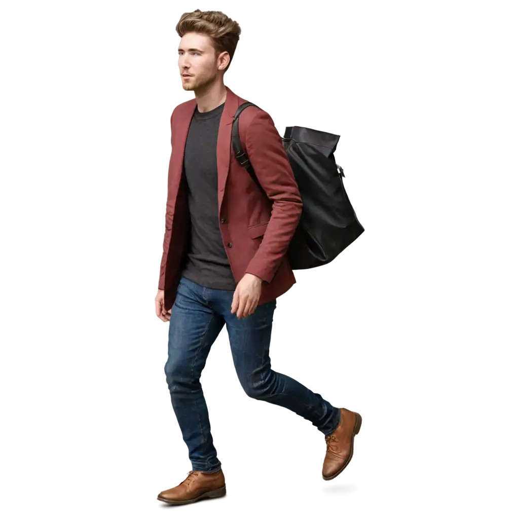 portrait of a person walking with motion blur