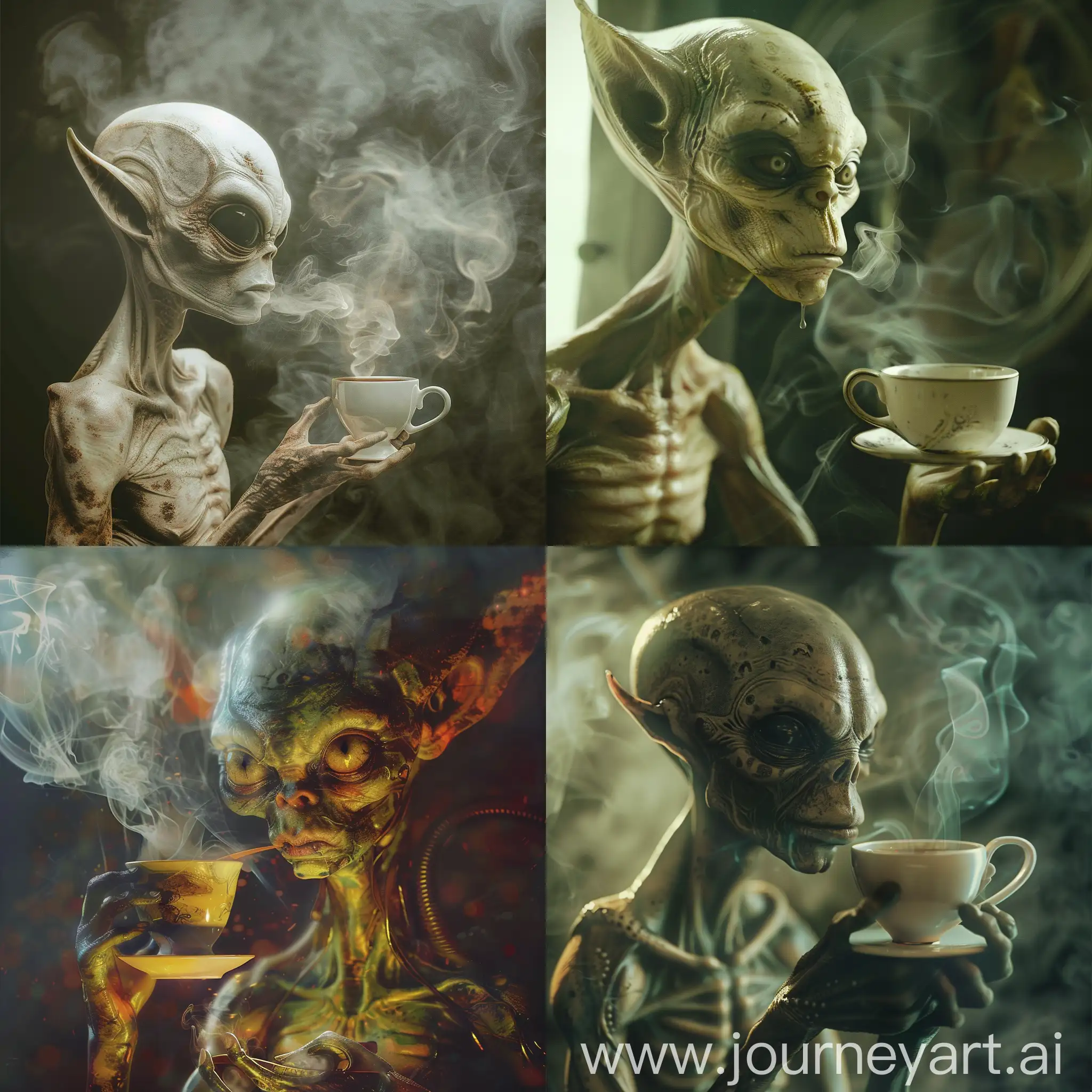 Alien-Drinking-Smoking-Coffee-Cup