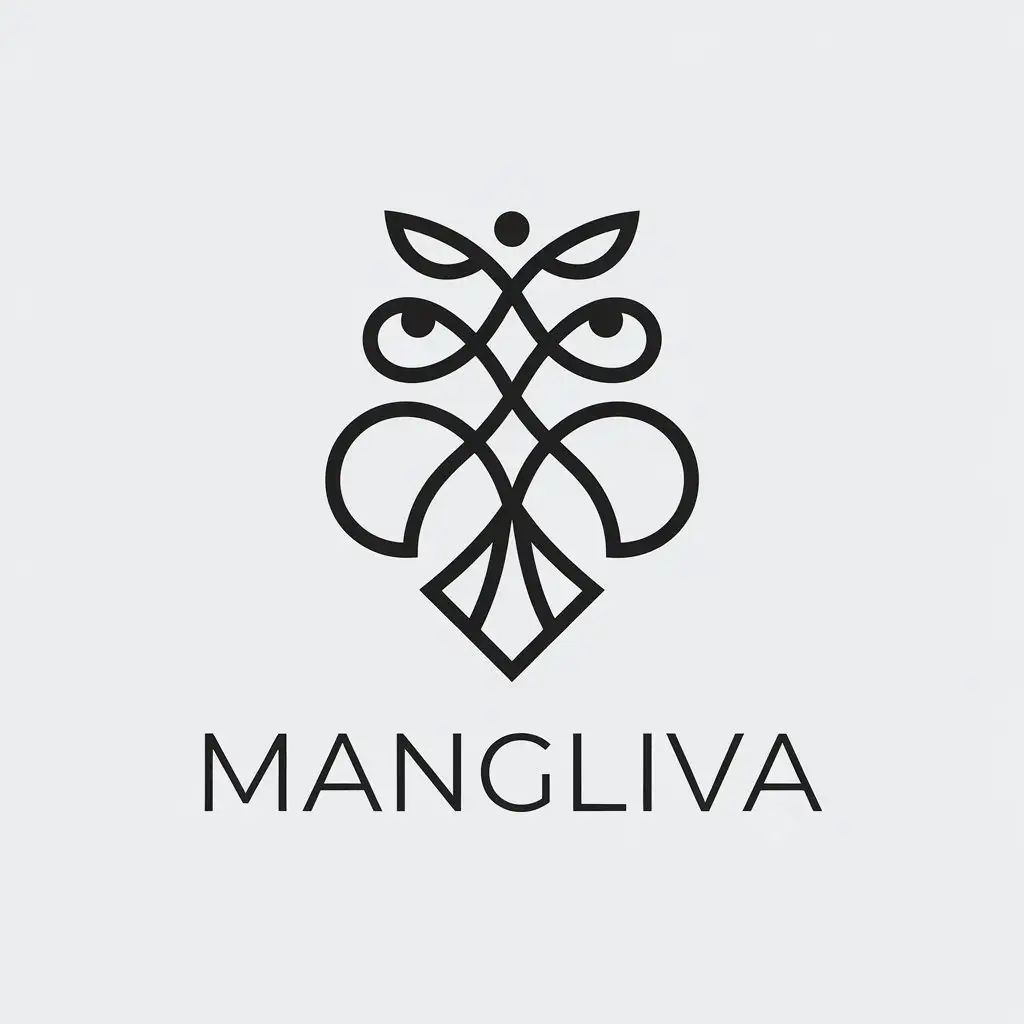 a vector logo design,with the text "mangliva", main symbol:garza,Minimalistic,clear background