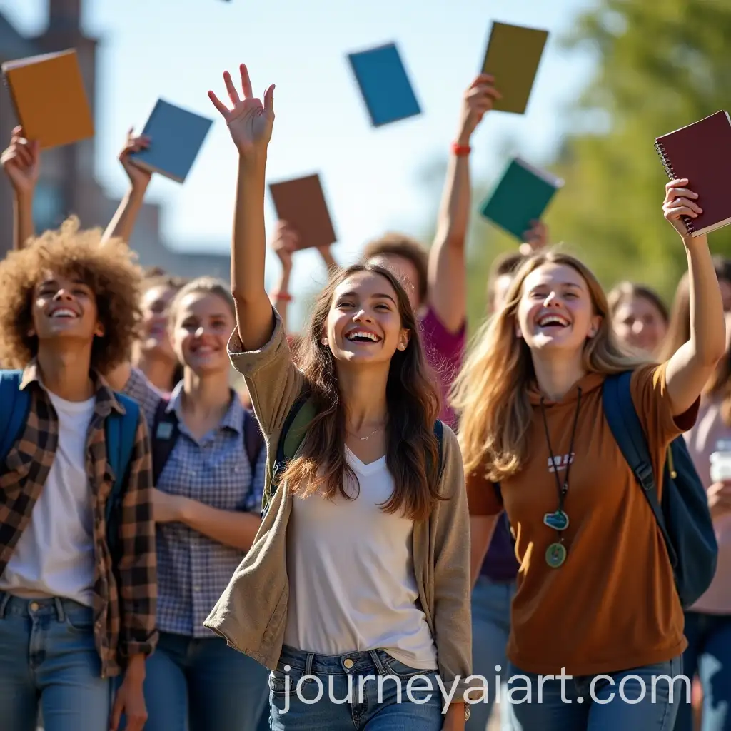 High-School-Students-Celebrating-After-Exams-with-Laughter-and-Joy