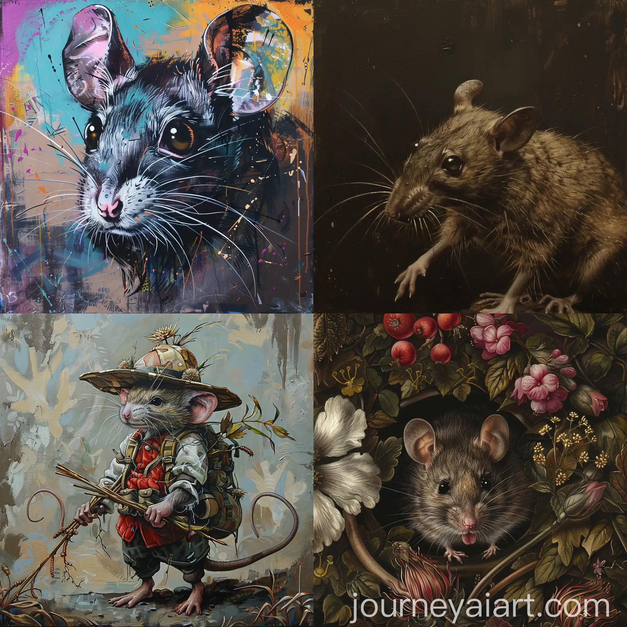 Colorful-Mouse-Artwork-on-Square-Canvas