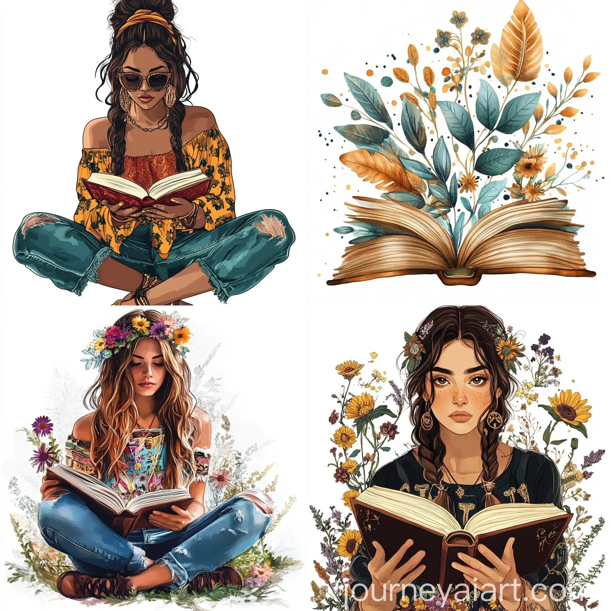 Boho-Style-Book-Clip-Art-with-No-Background