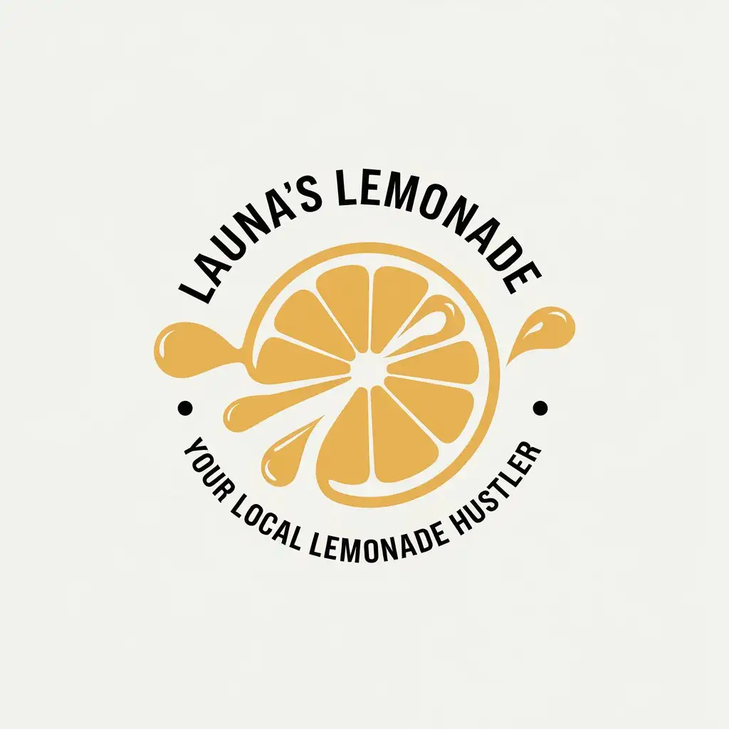 LOGO Design for Launas Lemonade Lemons and Splat with Minimalist Style and Clear Background