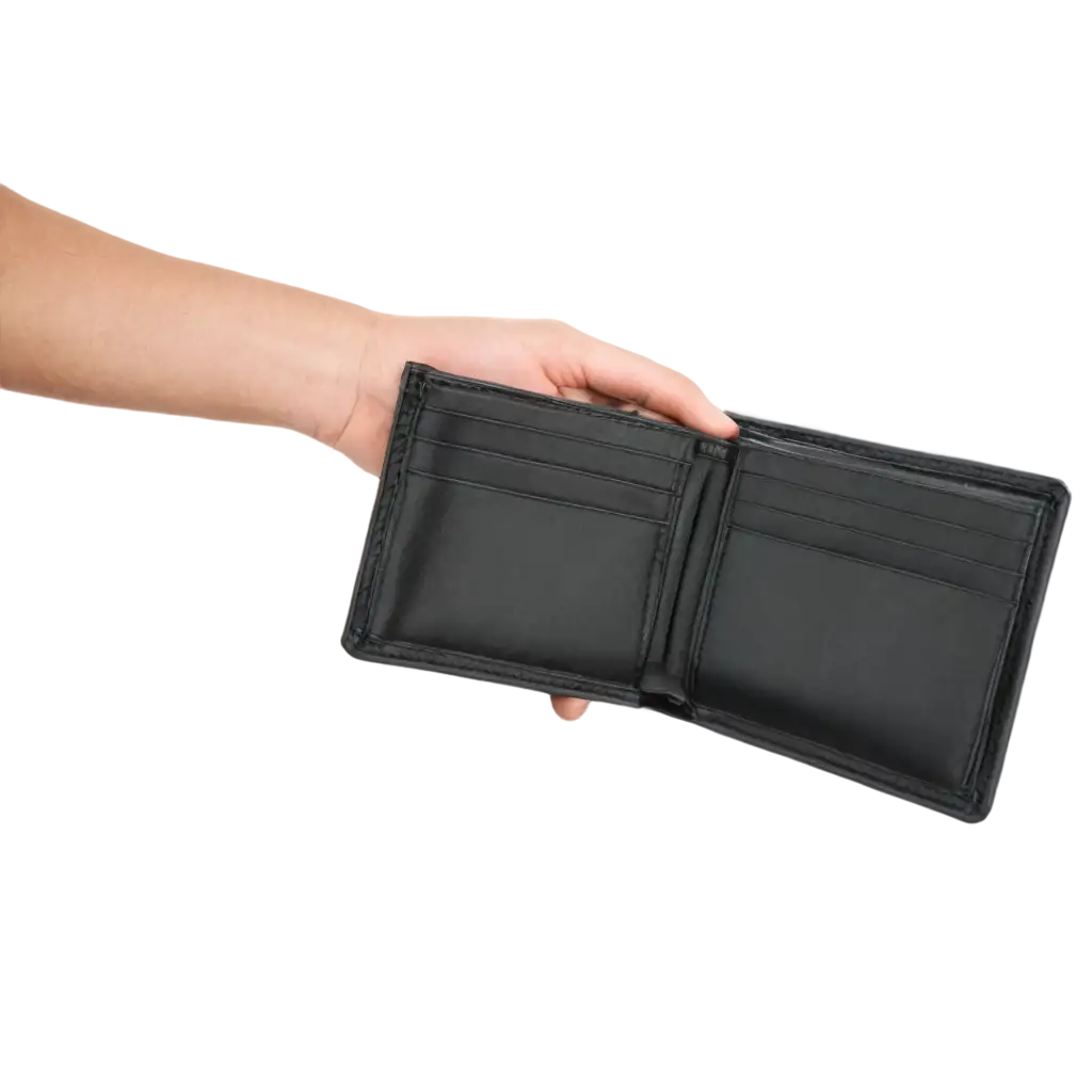 PNG-Image-SEO-AnalysisBlack-Leather-Wallet-PNG-with-Male-Hand-Holding-Open-Empty-Wallet-High-Quality-Image-for-Web-Use