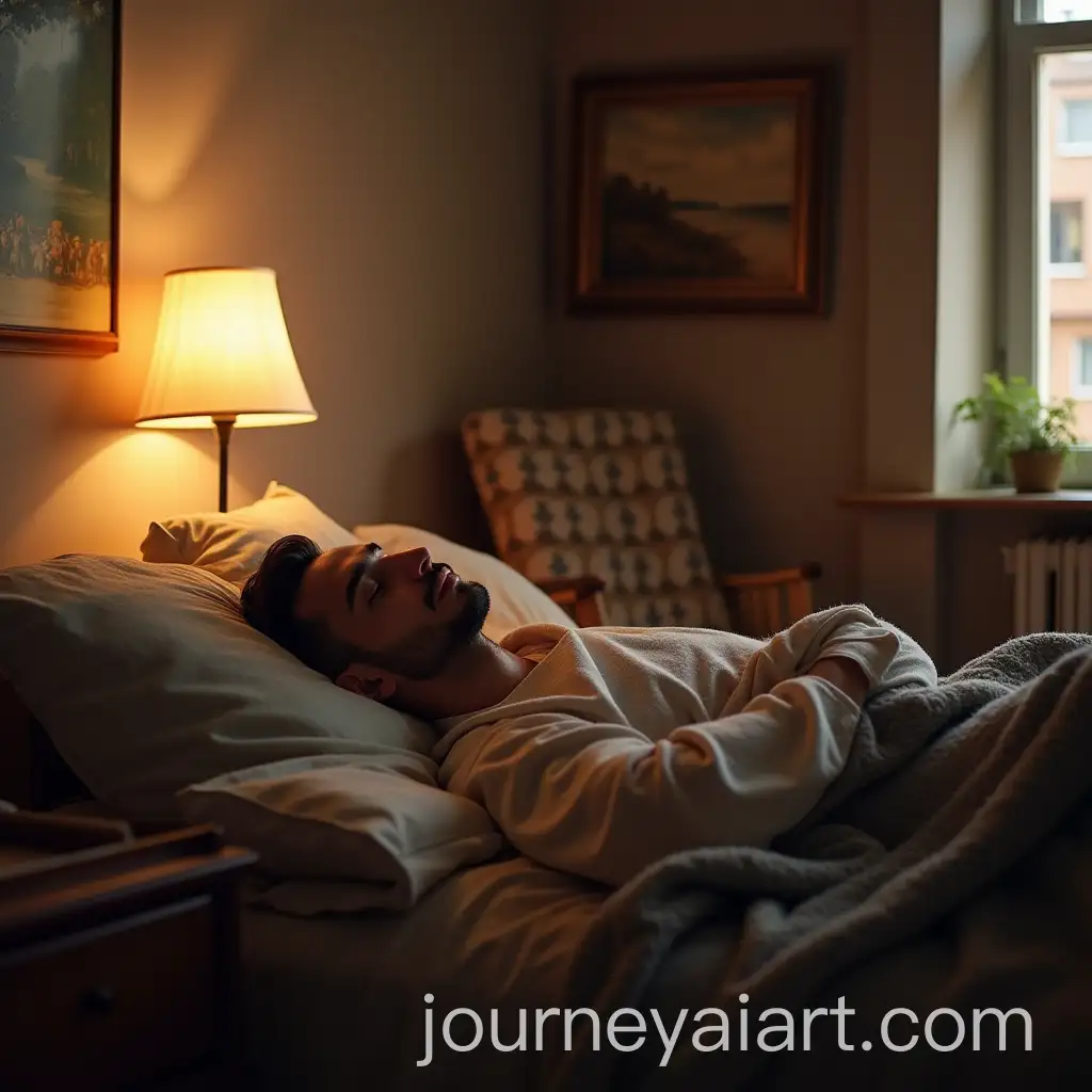 Person-Enjoying-a-Relaxing-Moment-in-a-Cozy-Room