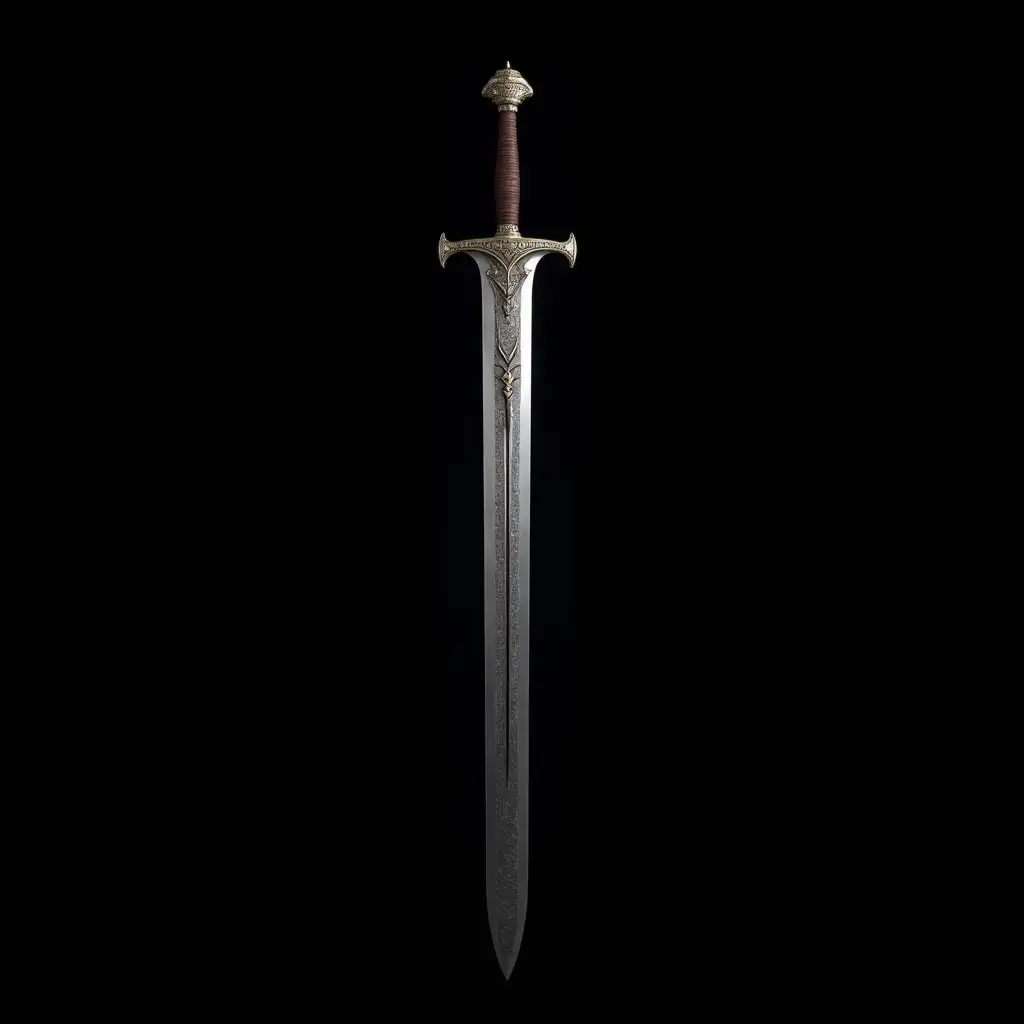 HyperRealistic-Medieval-Sword-with-Intricate-Engravings-and-Ornate-Hilt