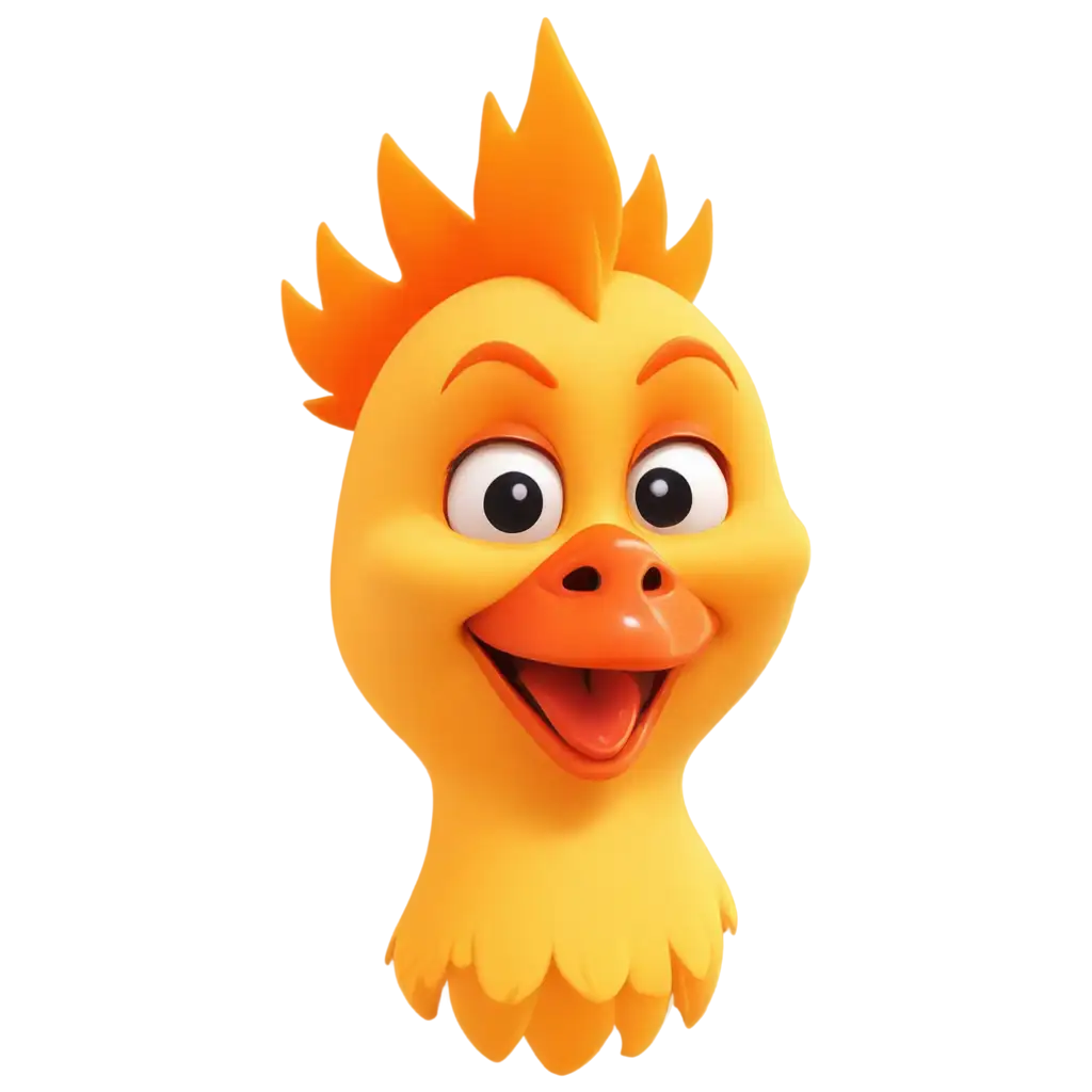 Vector-Flame-Cartoon-Smile-Chicken-Head-PNG-Image-Fun-and-Engaging-Cartoon-Character-Design