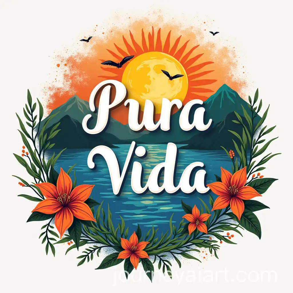 Decorative-Painting-Logo-Design-for-Pura-Vida