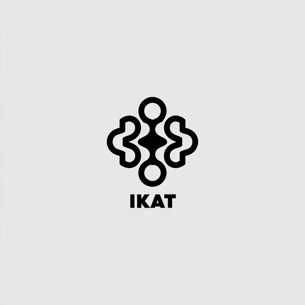 LOGO Design for Ikat Minimalistic Organic Technology Ikat Style for Tech Industry