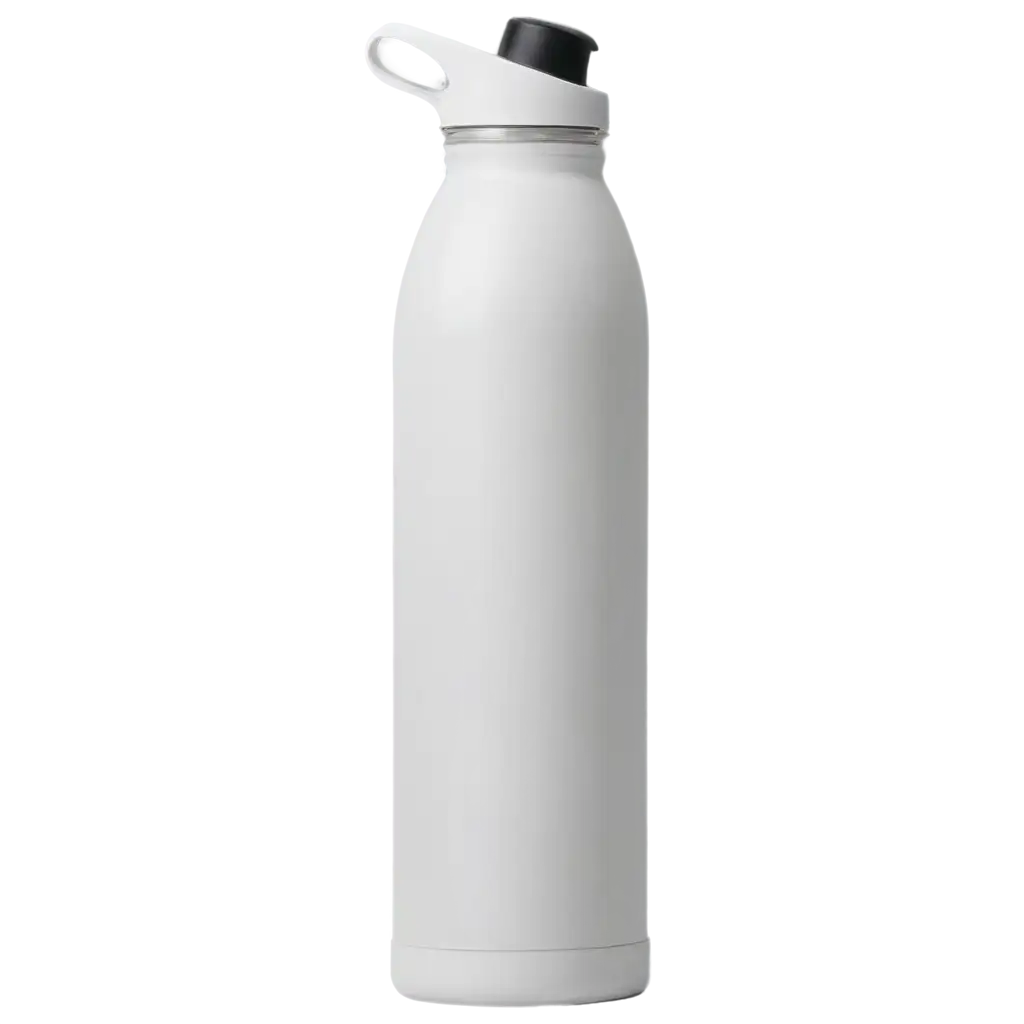 Portable-White-Stainless-Steel-Water-Bottle-PNG-Image-for-Product-Showcase-and-Marketing