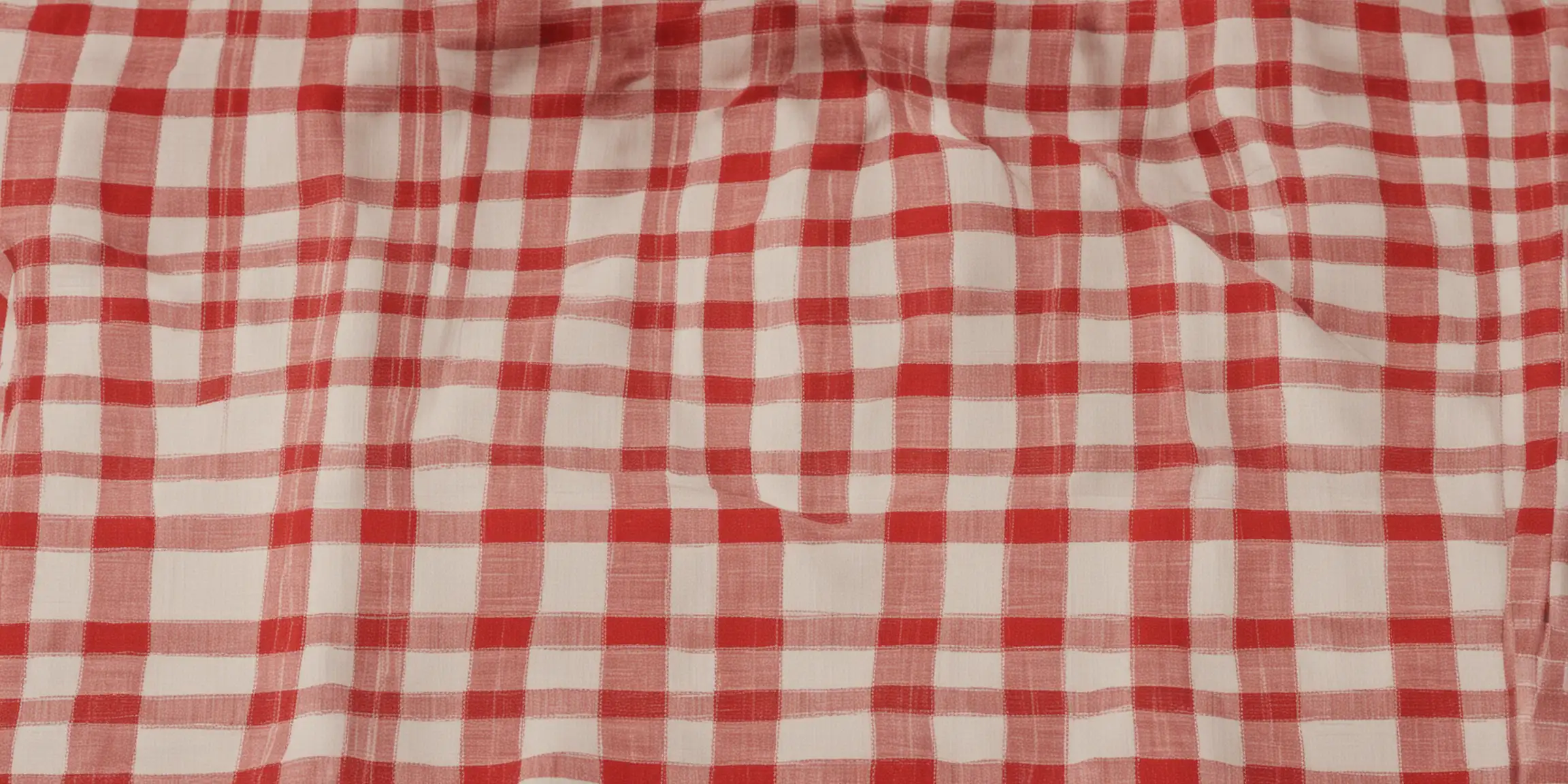 Rustic Checked Tablecloth on Outdoor Picnic Table