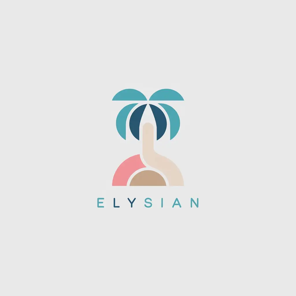 LOGO Design For ELYSIAN Serene Bahamian Beauty in Minimalist Style