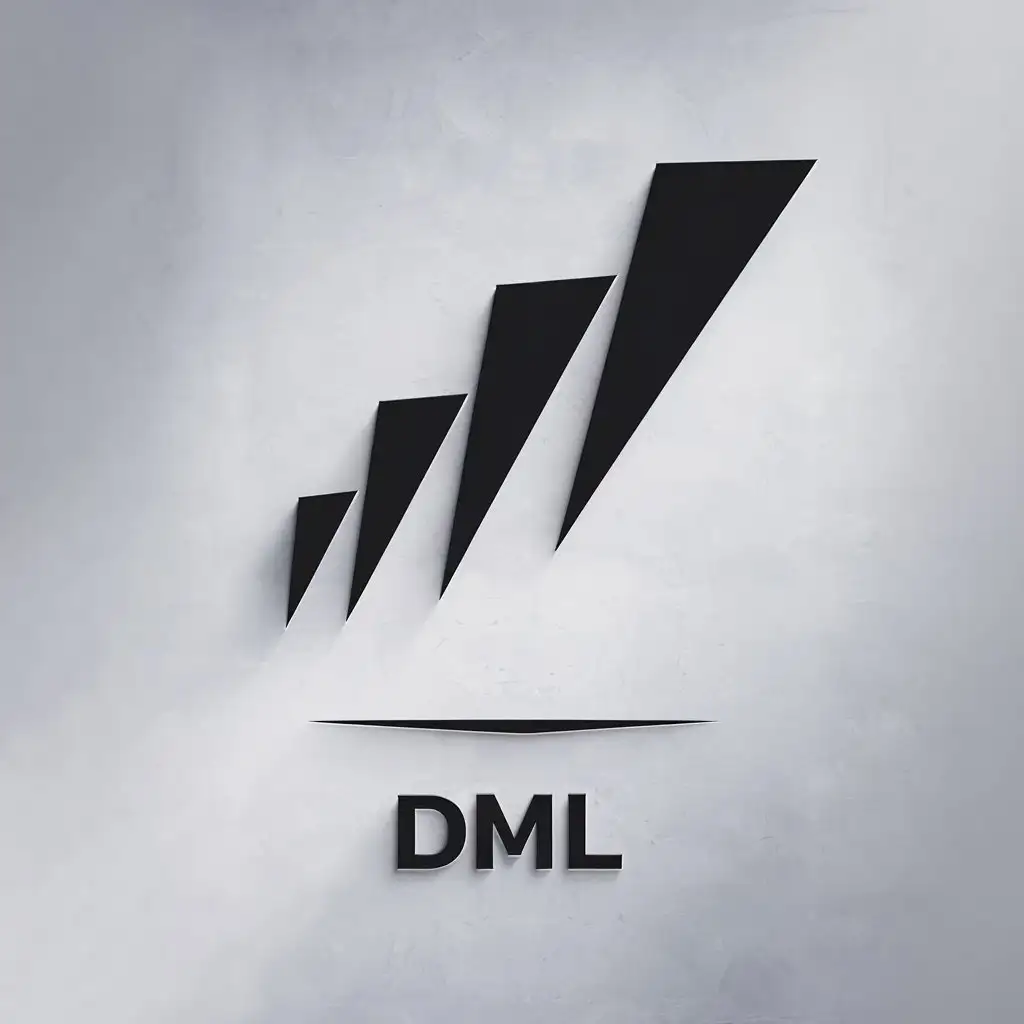 LOGO Design for DML Minimalist Jagged Shapes with Lightning Bolt Theme