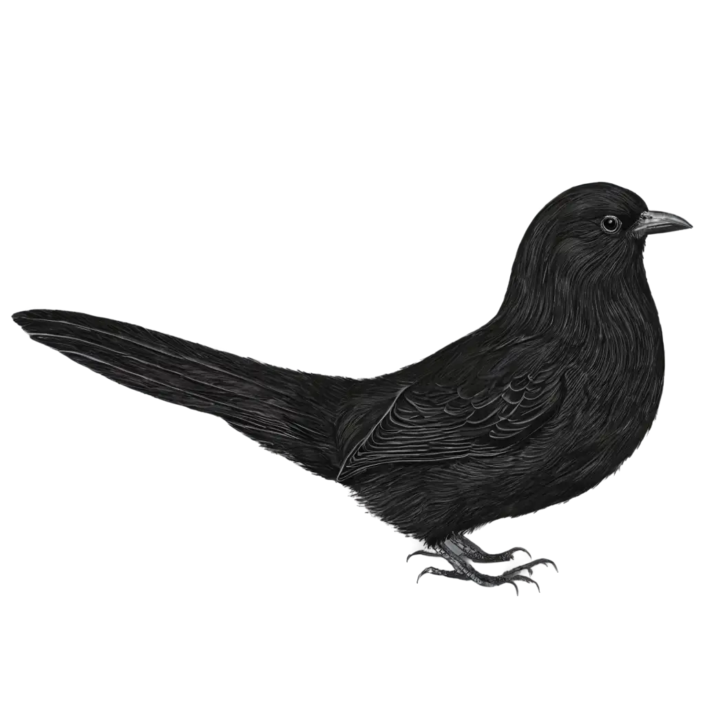 HighQuality-Black-Bird-PNG-Image-for-Versatile-Use