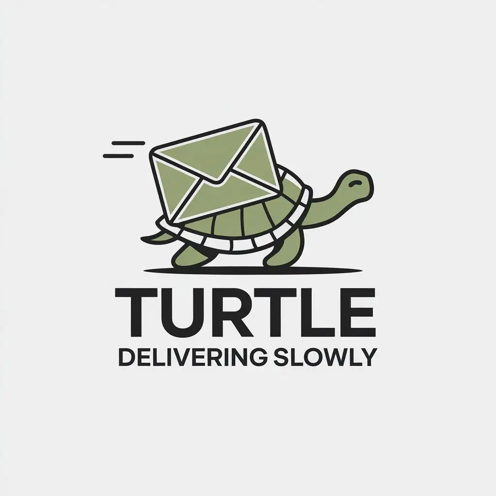 LOGO-Design-For-Turtle-Delivering-Slowly-Minimalistic-Envelope-and-Turtle-Theme