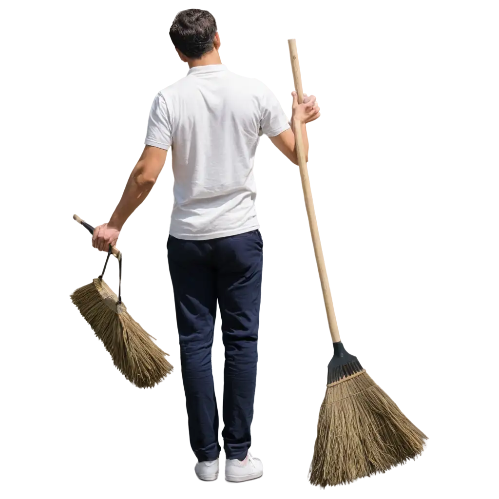 HighQuality-PNG-Image-of-a-Man-Standing-with-a-Broom-Versatile-and-Clear