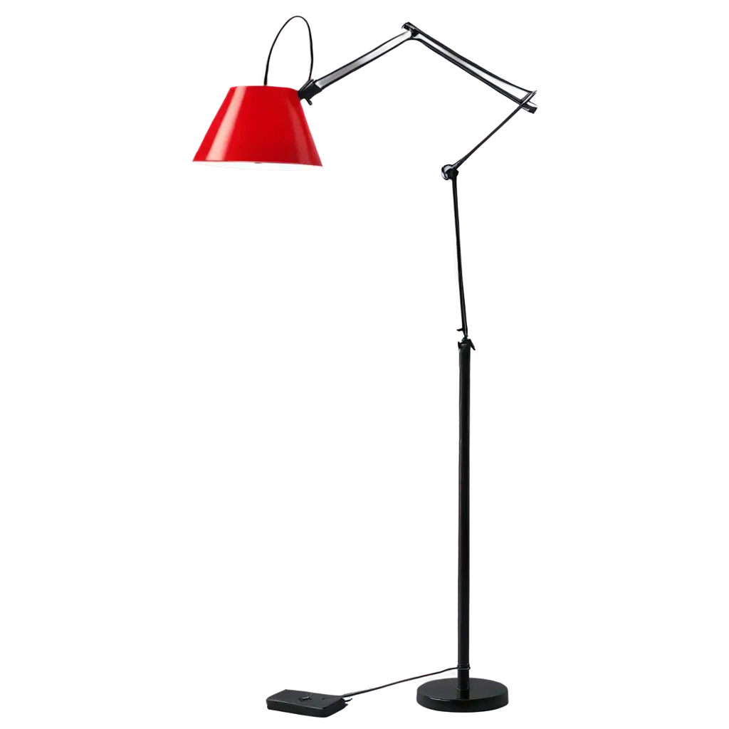 Realistic-Standing-Lamp-PNG-Image-Black-Body-and-Red-Head-for-Versatile-Use