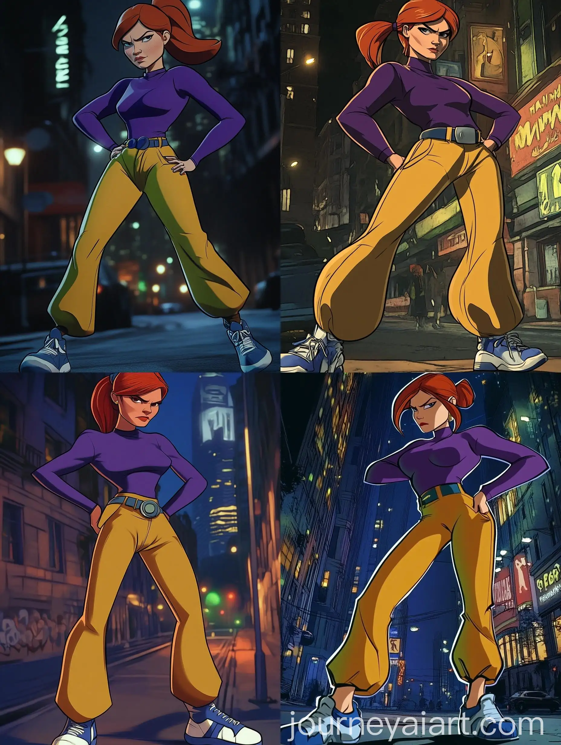 April-Cartoon-Character-in-Night-Street-Scene-Teenage-Mutant-Ninja-Turtles-Style