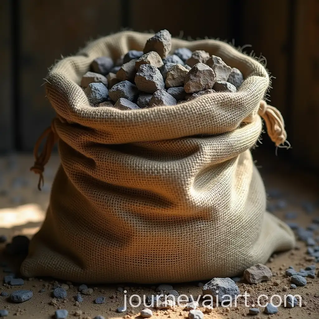 Jute-Bag-Filled-with-Mining-Materials-from-Various-Mines