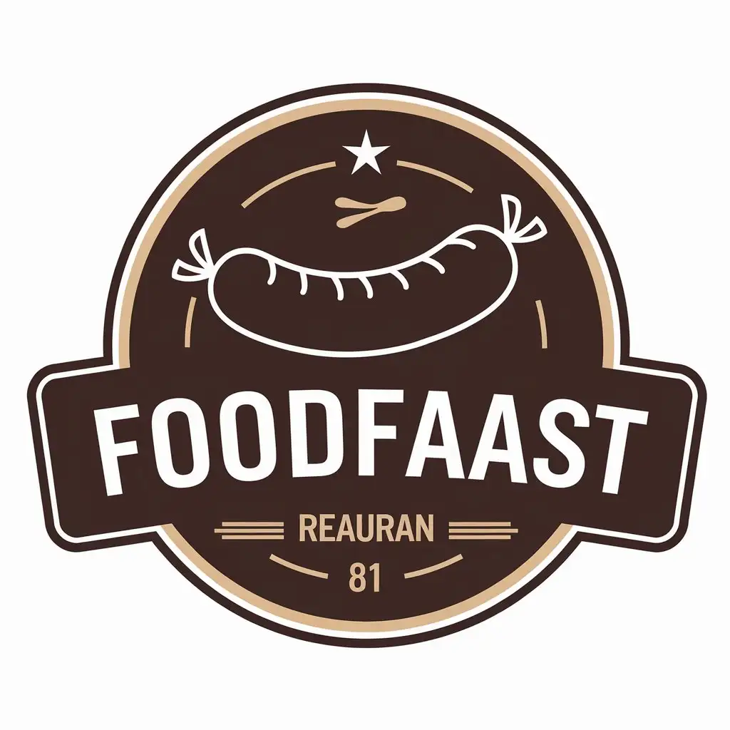 LOGO Design for Foodfaast Vector Sausage Symbol for Restaurant Industry