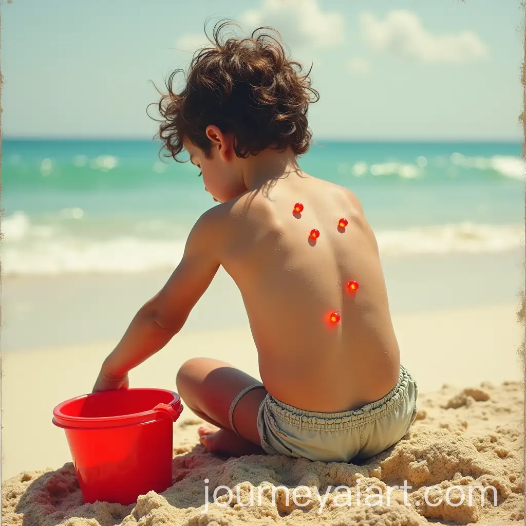 Child-Playing-on-the-Beach-Building-a-Sandcastle-with-LED-Lights-Charging-Energy