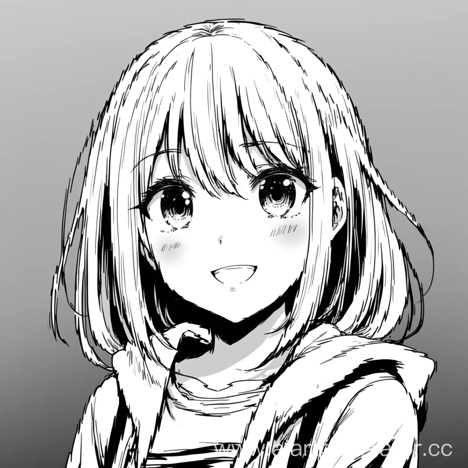 Manga-Style-Anime-Girl-Expressing-Love-in-Black-and-White-Art