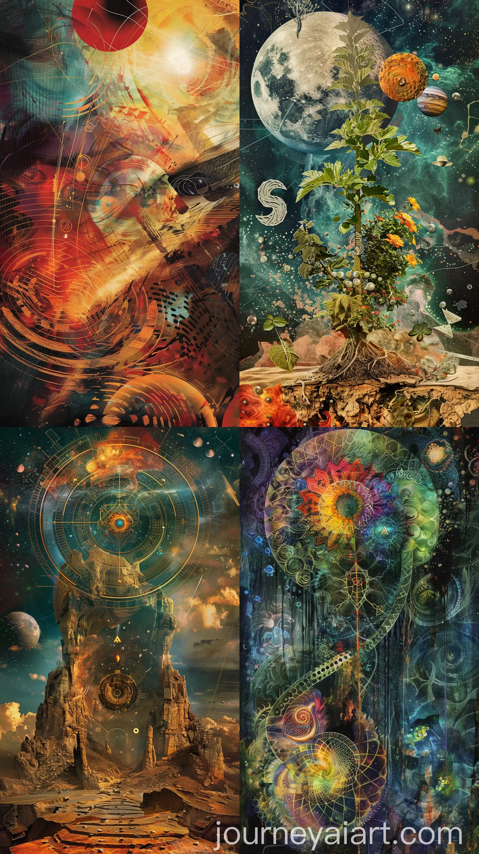 Surreal-Abstract-Taro-Card-Depicting-the-Universe-and-Hebrew-Letter-TAU