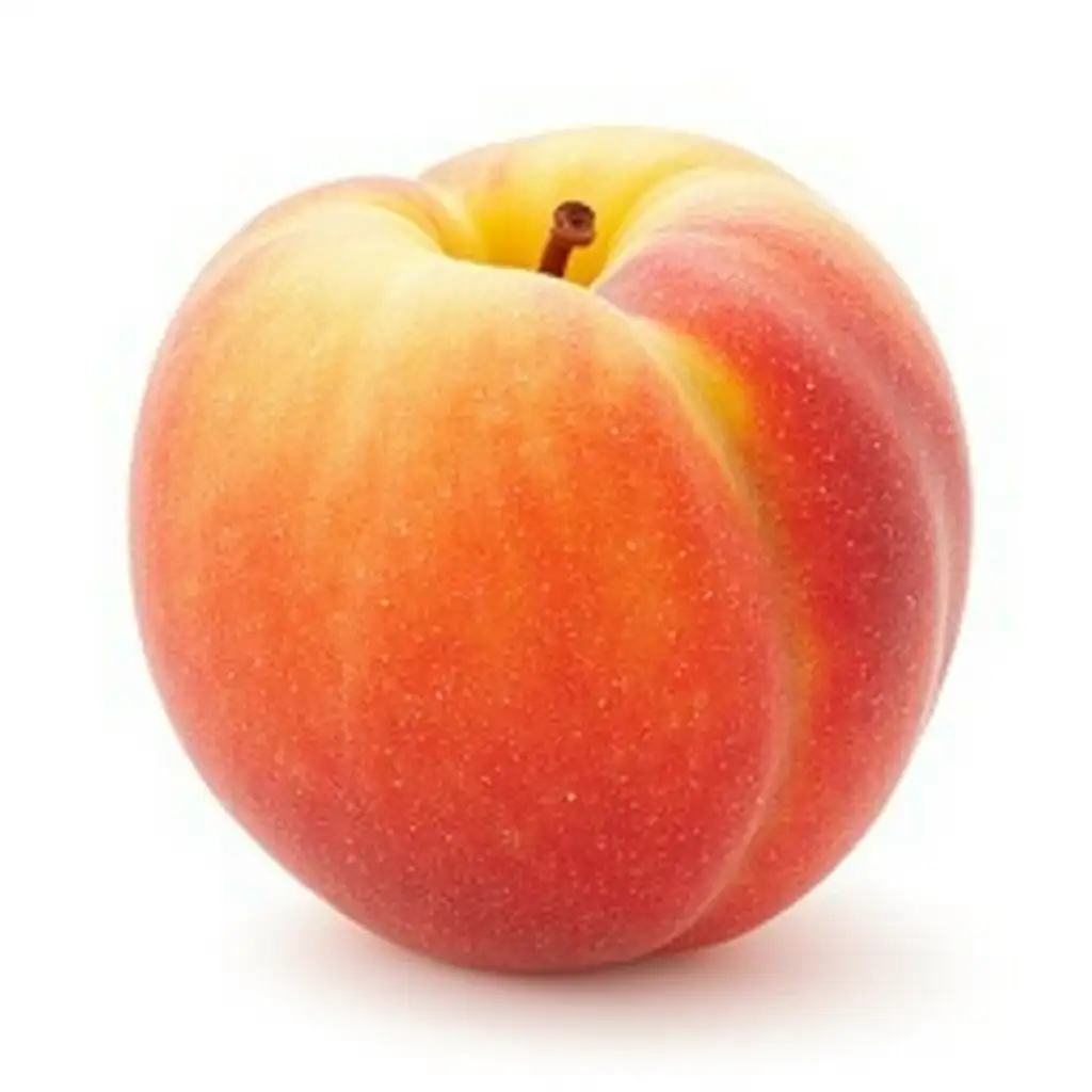 Realism.  Peaches fruit without background, .png format