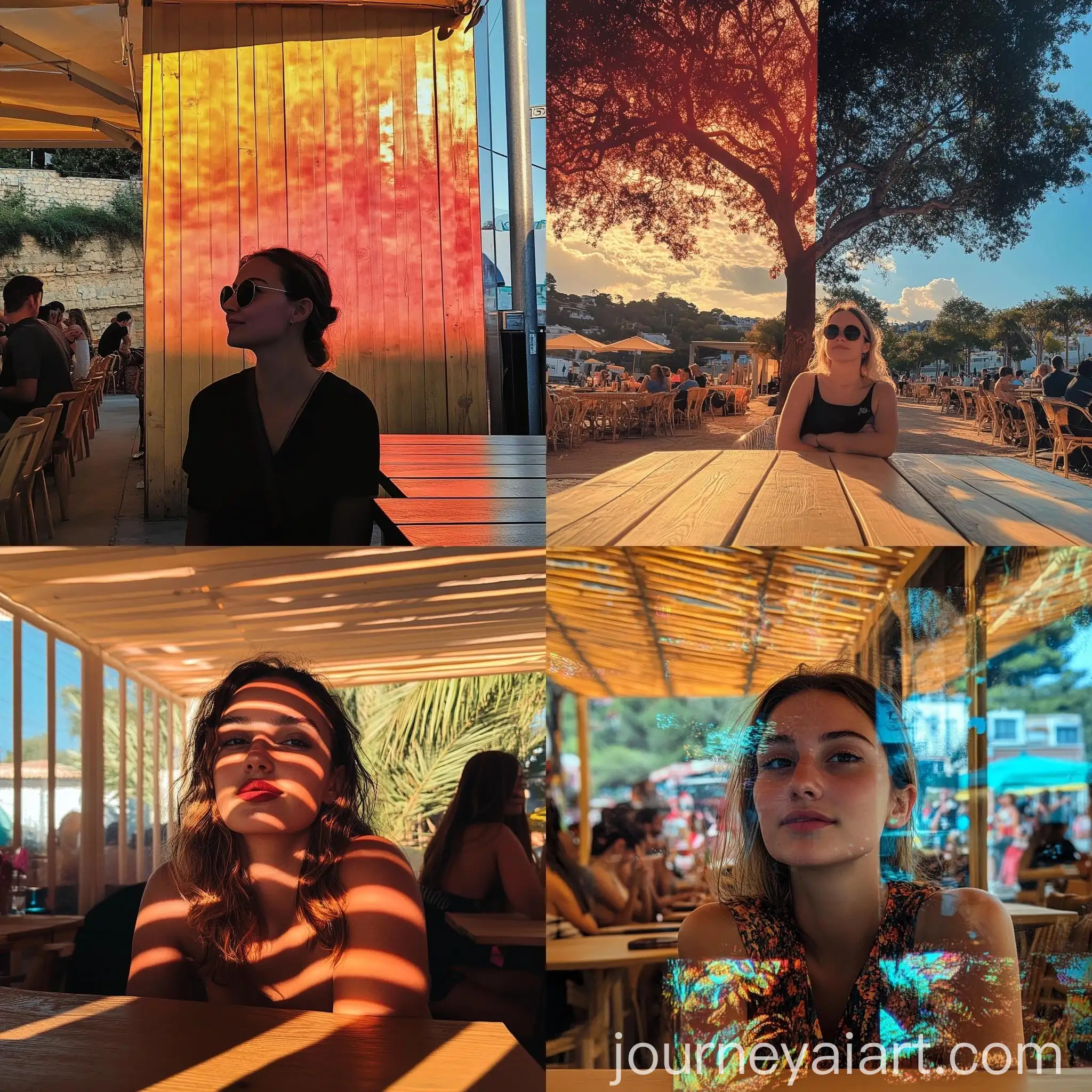 Sunset-Landscape-with-Calm-Waters-and-Silhouette-of-a-Boat