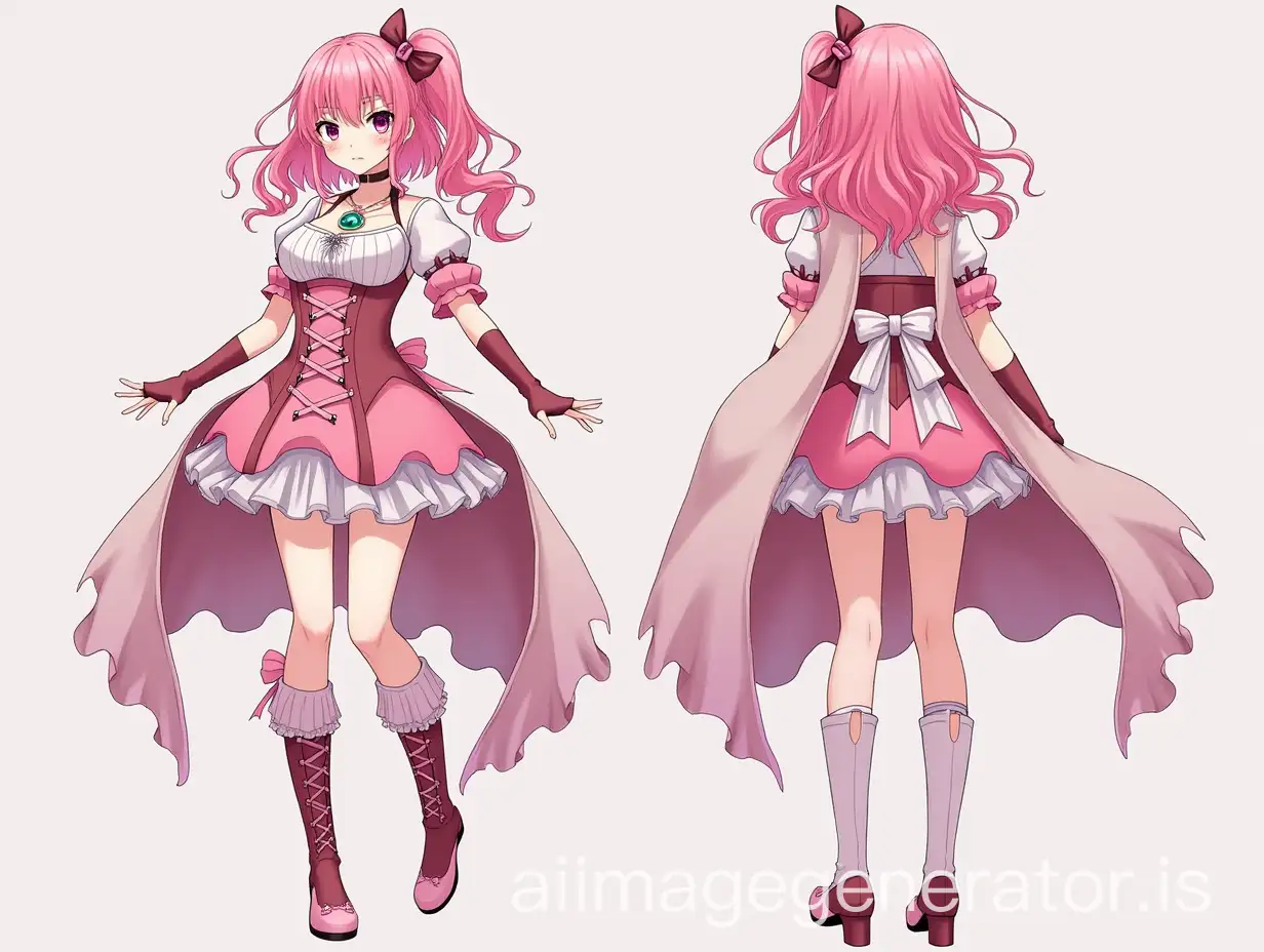 Anime-Girl-in-Coquette-Fantasy-Outfit-with-Pink-Hair