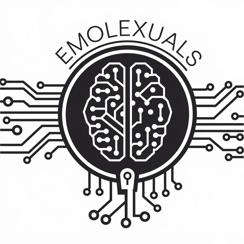 LOGO Design for Emolexuals Vector Logo with Intelligence Symbol for Technology Industry