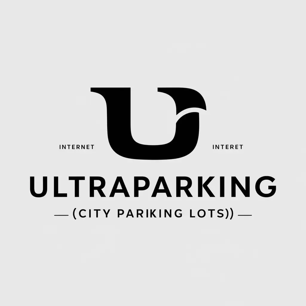 a logo design,with the text "Ultraparking  (City parking lots)", main symbol:U,Moderate,be used in Internet industry,clear background