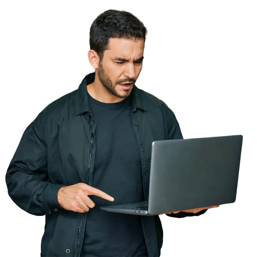 A-Man-Opening-Laptop-PNG-Image-HighQuality-Clarity-for-Diverse-Uses