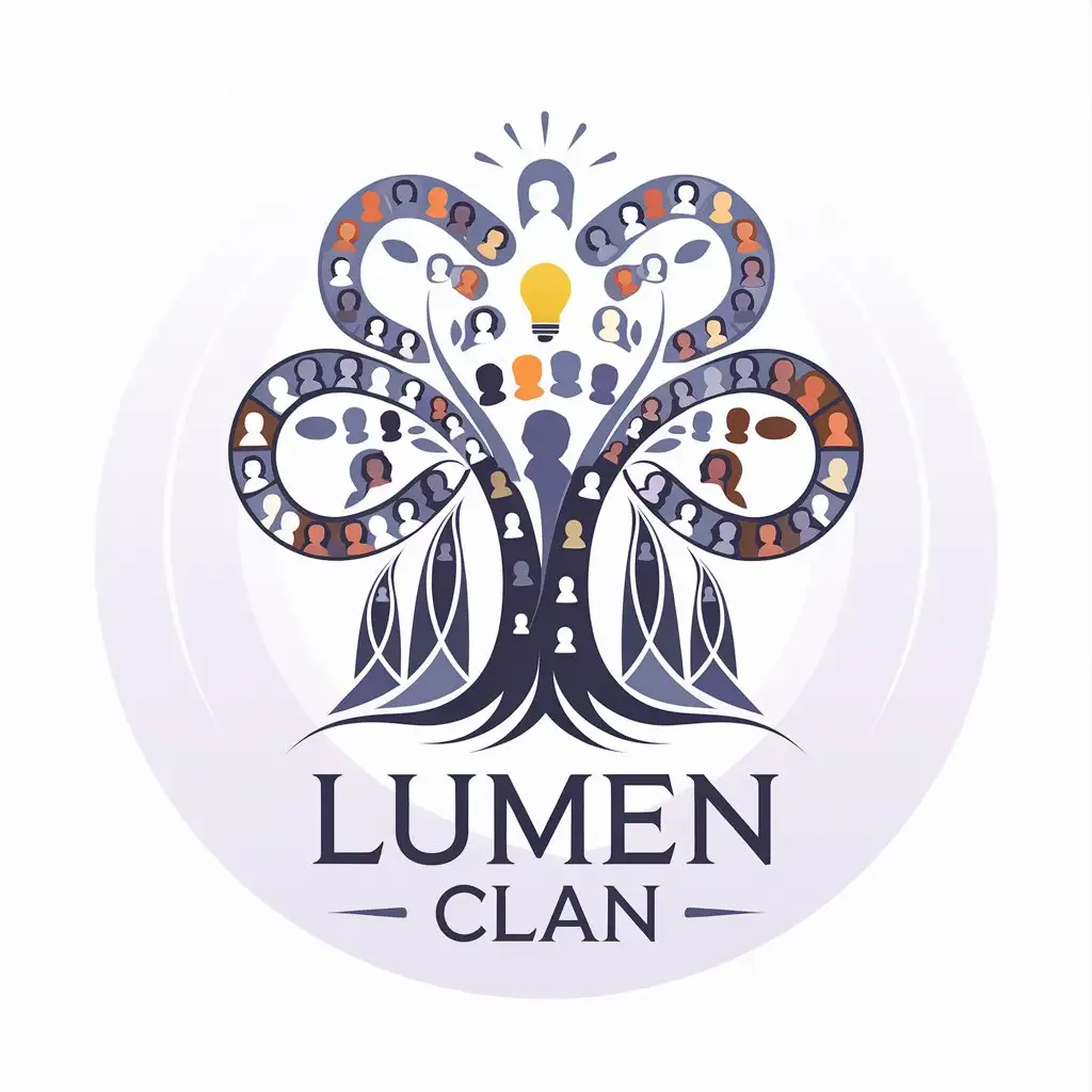 LOGO Design For Lumen Clan FamilyInspired Vector Logo on Clear Background