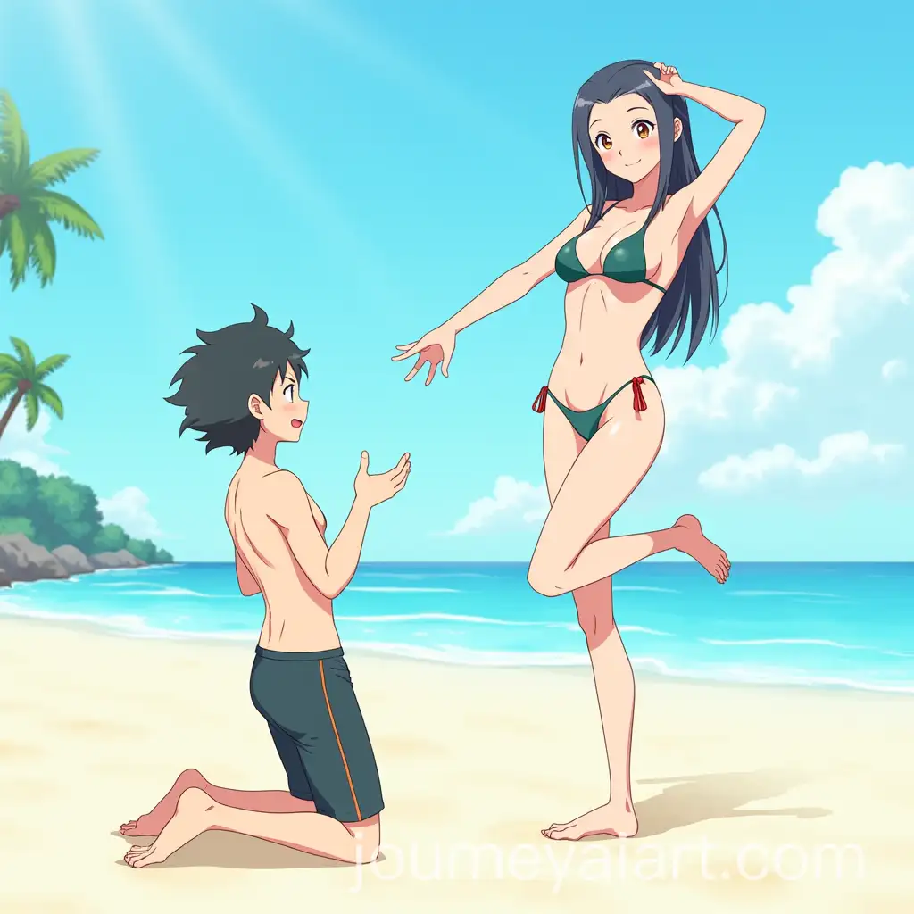 Anime-Beach-Scene-with-Boy-and-Nico-Robin-in-Stylish-Swimwear