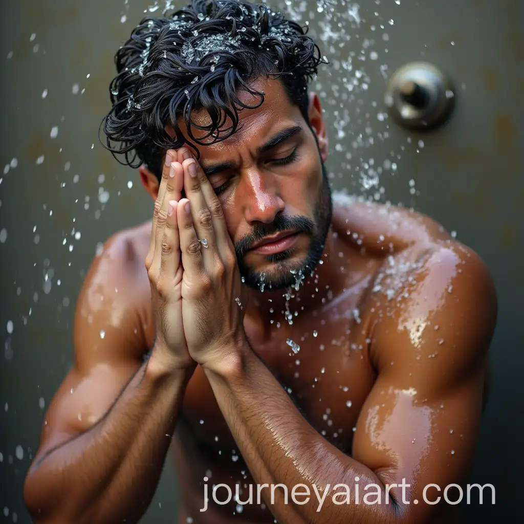 Men-Engaged-in-Morning-Face-Washing-Routine