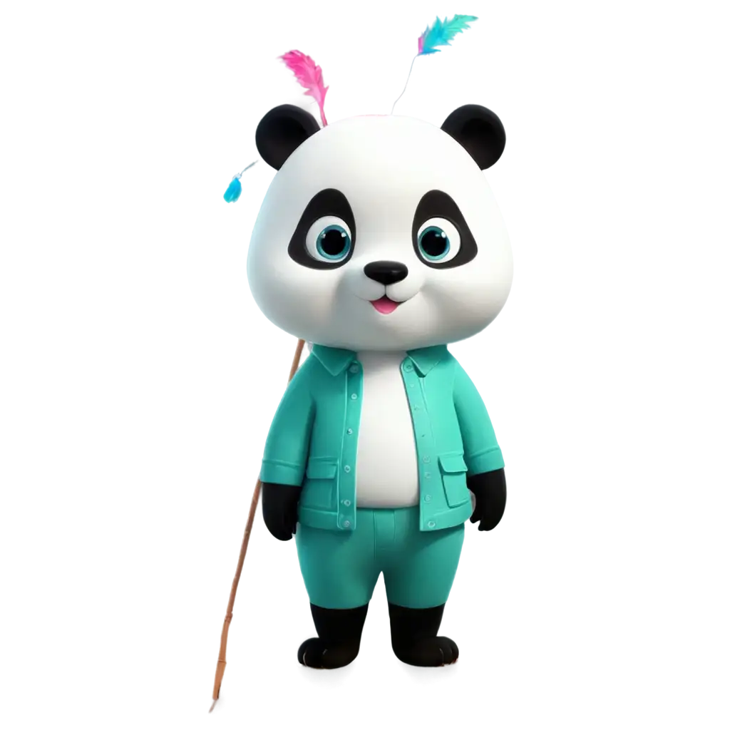 Cute-Panda-Mascot-PNG-Playful-Design-in-Blue-Green-and-Pink-Variations