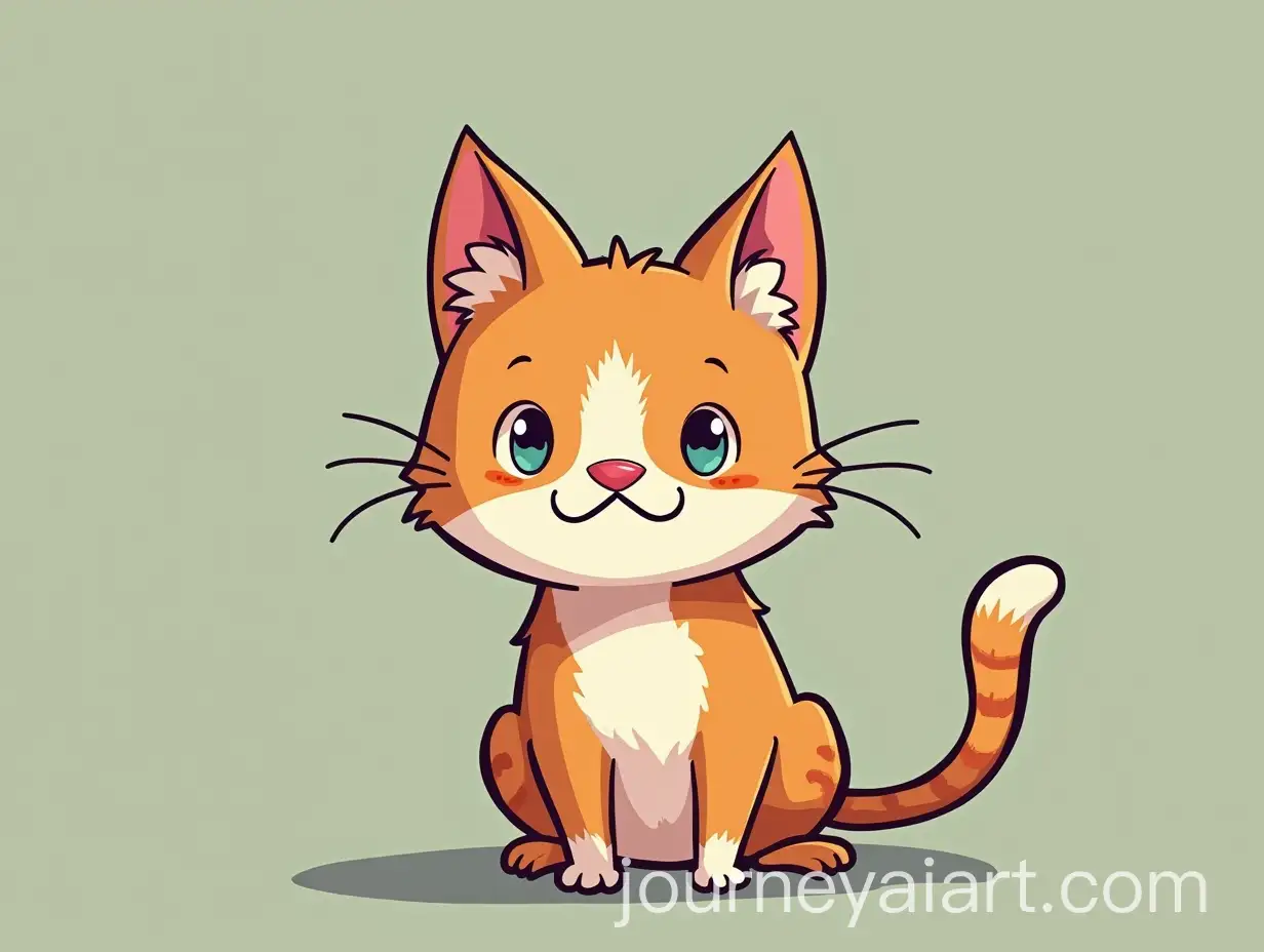 Funny-Cartoon-Cat-with-Playful-Expression
