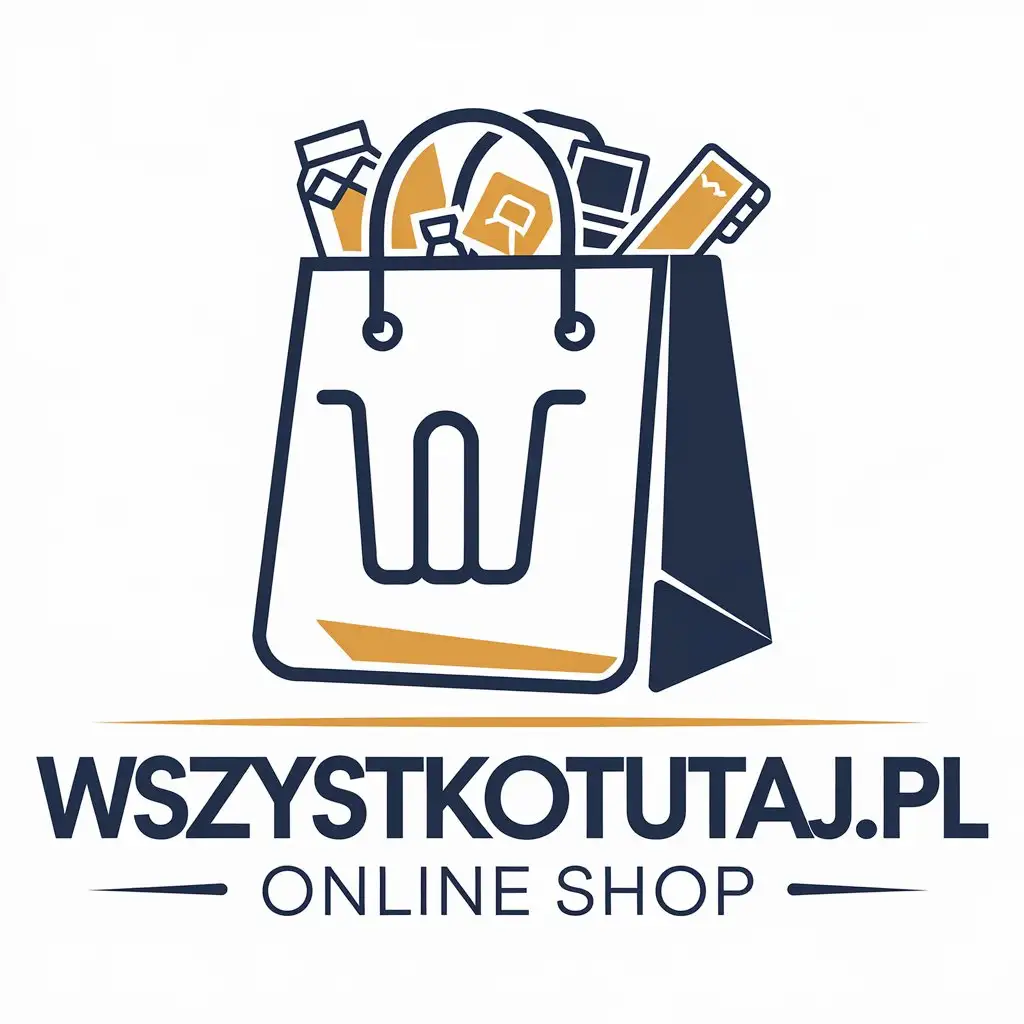 LOGO Design for WszystkoTutajpl Shopping Theme with FamilyFriendly Style and Clear Background