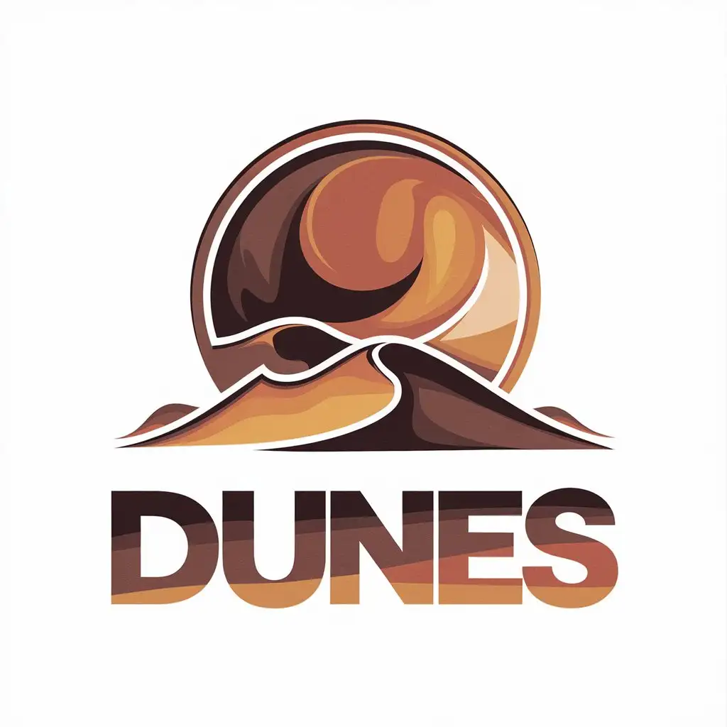 LOGO Design for Dunes Vector Style with Dunes Symbol for Construction Industry