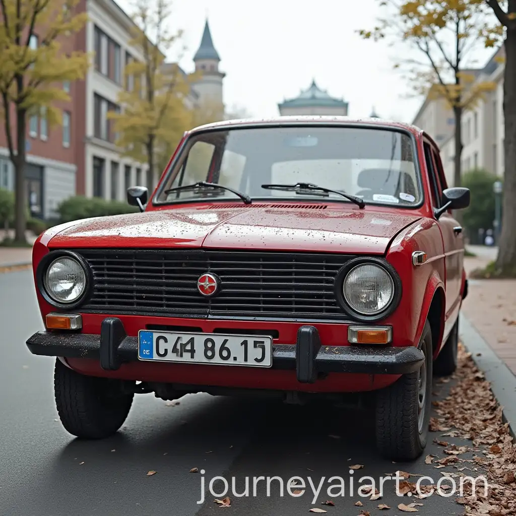 Lada-Car-in-Urban-Environment-with-Classic-Design