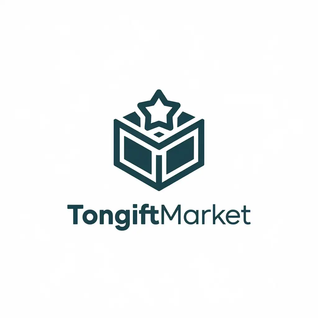 LOGO Design for TonGiftMarket Vector Box and Star with Moderate Finance Theme