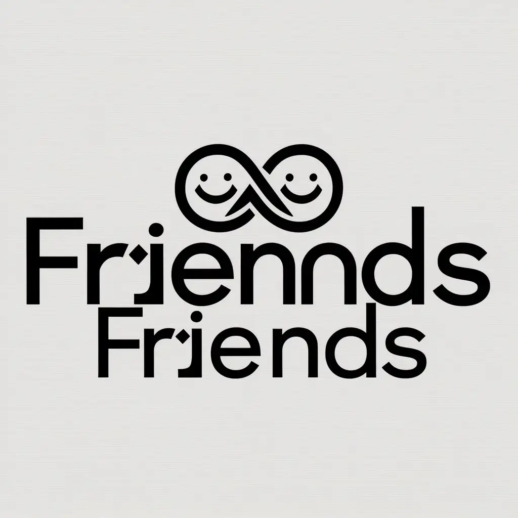 a logo design,with the text "friends friends", main symbol:friends friends,Moderate,be used in Entertainment industry,clear background