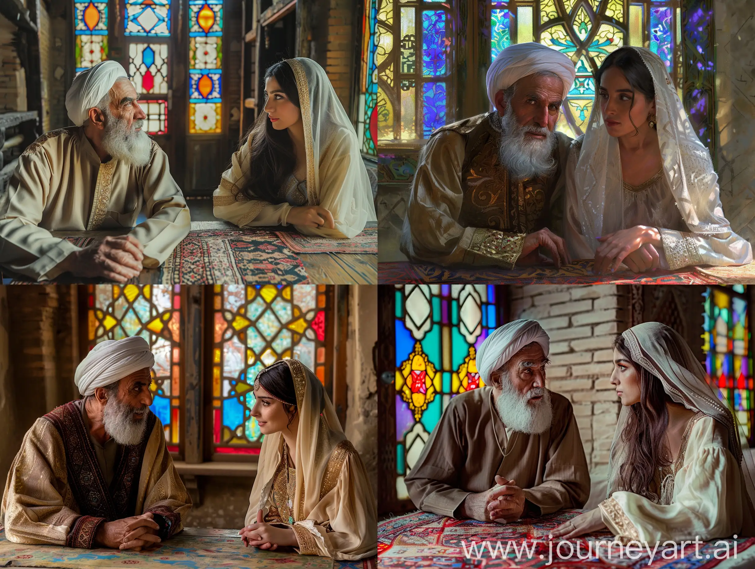 Traditional-Persian-Conversation-in-Antique-Room